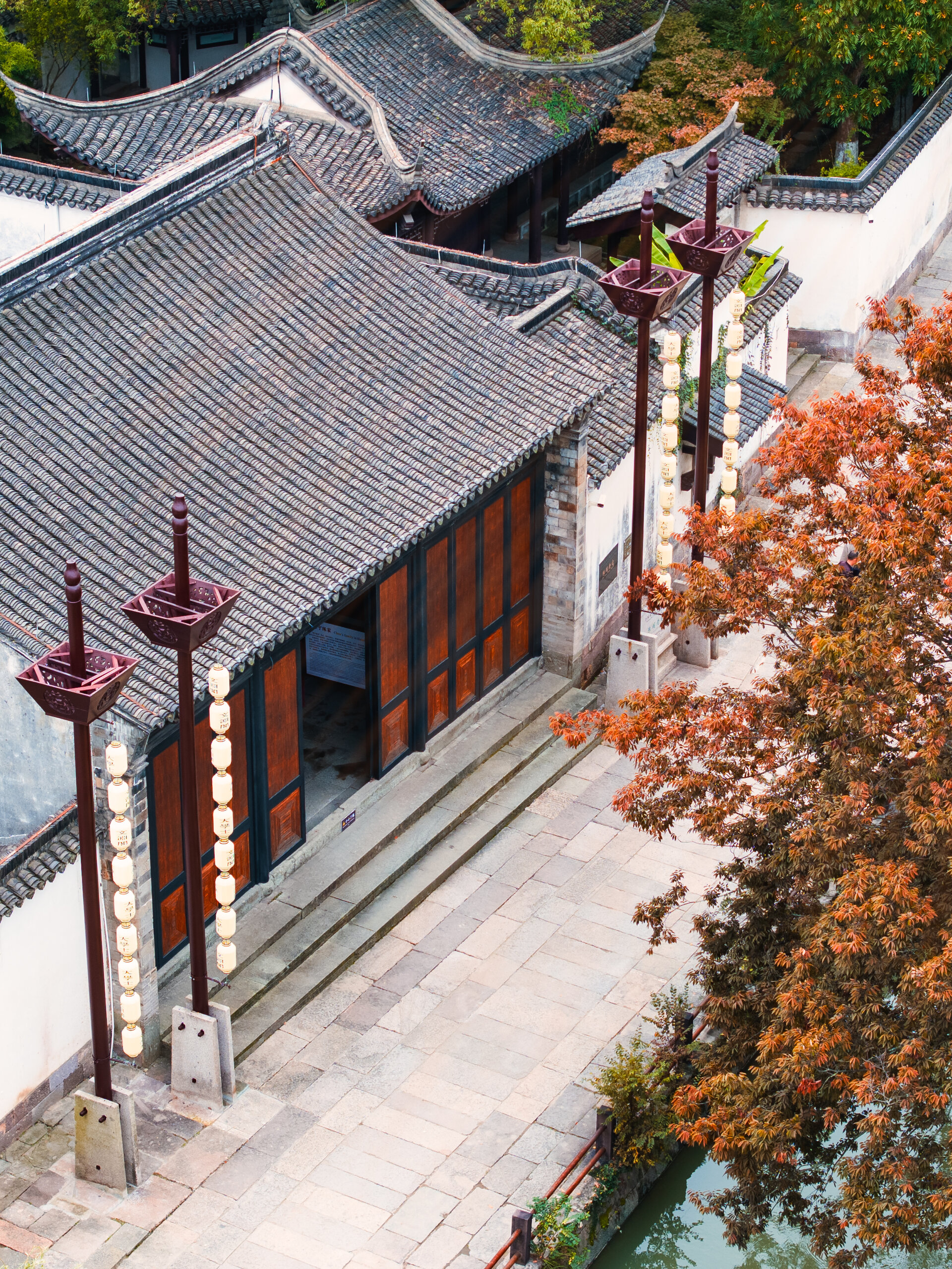 A view of the Chen Ge Lao residence, a historic mansion in Haining.