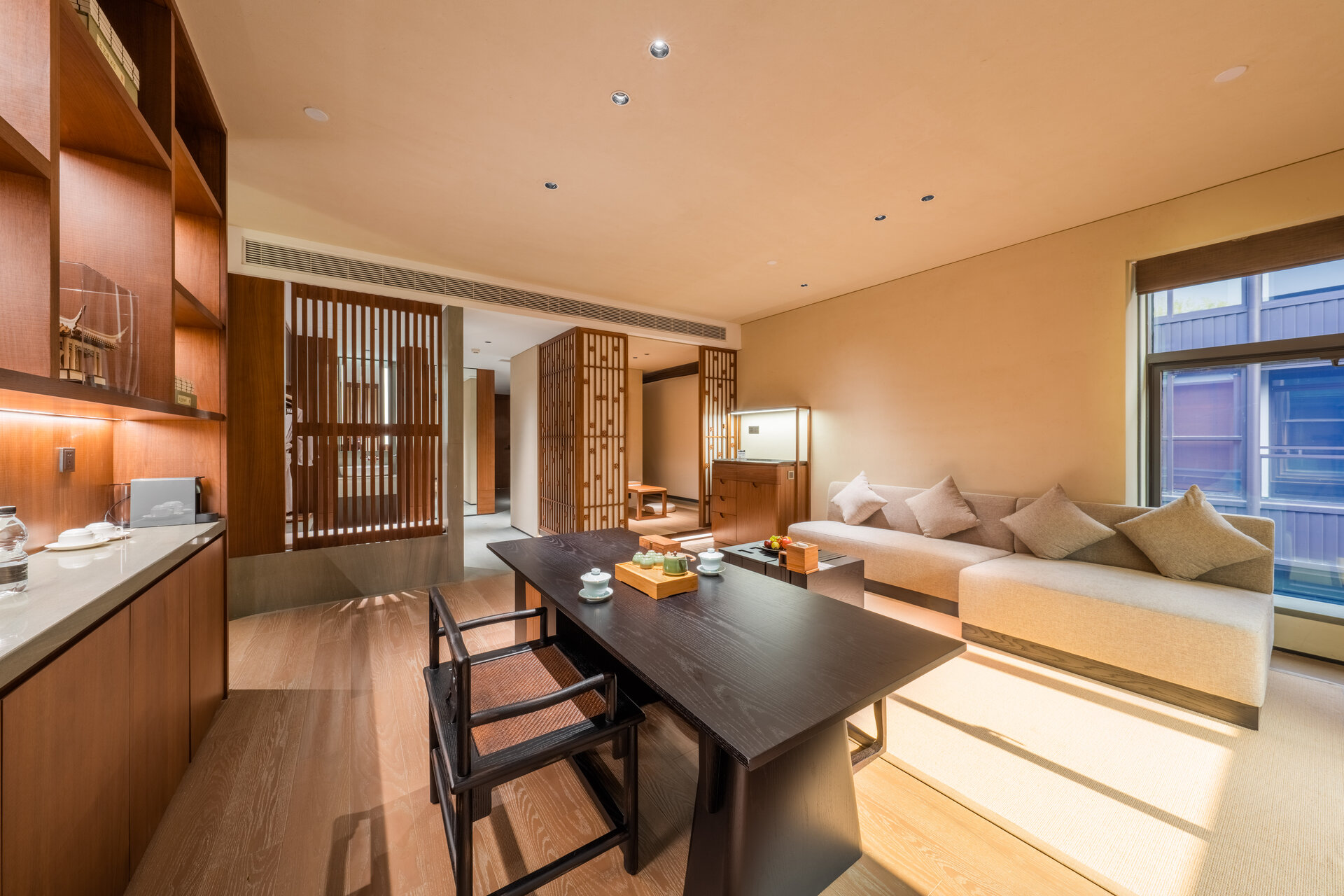 Interior of a deluxe suite with spacious layout and refined decor.